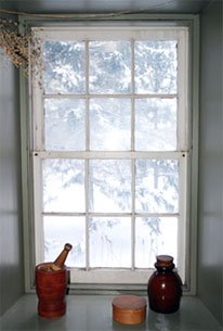 The restored hearth in the kitchen